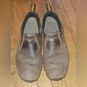 Merrell Men's Brown Slip-On Leather & Suede Loafers